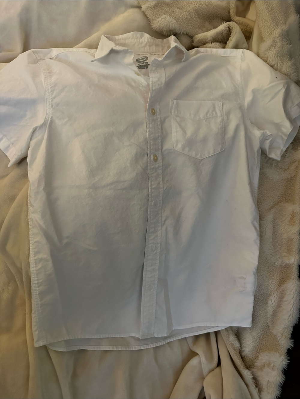 wonder nation White Short-Sleeve Button-Down Shirt